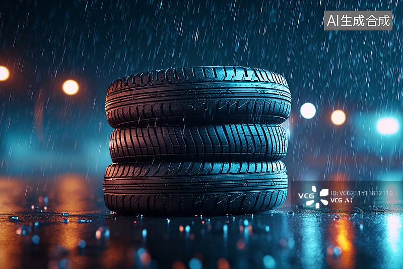 【AI数字艺术】汽车轮胎特写车辆维修服务交通运输广告背景图片素材