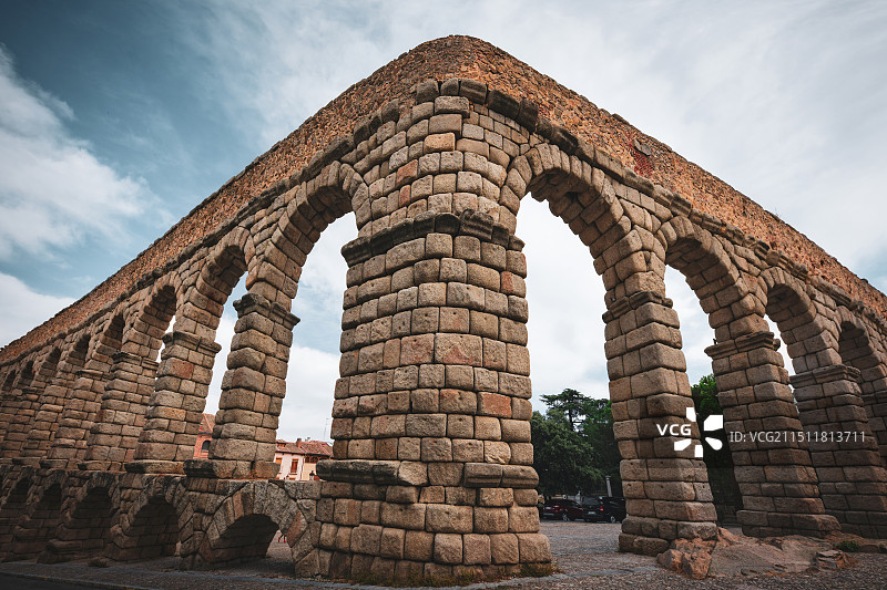 西班牙塞戈维亚古罗马渡槽Segovia Aqueduct图片素材