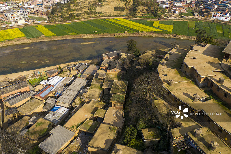 中国历史文化名村云南红河泸西县城子村图片素材