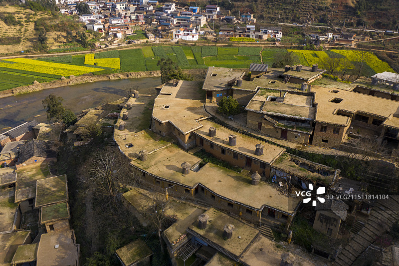 中国历史文化名村云南红河泸西县城子村图片素材