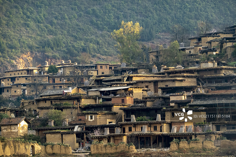中国历史文化名村云南红河泸西县城子村图片素材