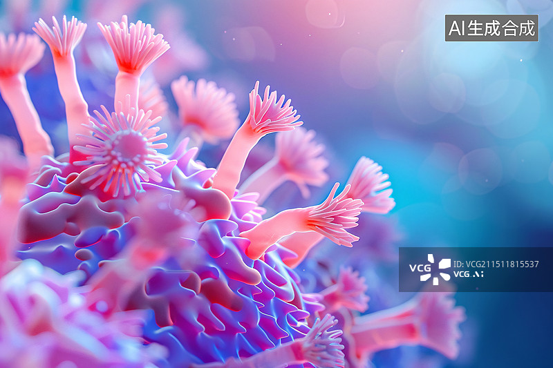 【AI数字艺术】医疗健康新冠病毒医学概念抽象3d渲染背景图片素材