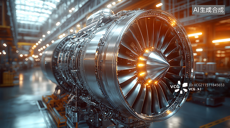 【AI数字艺术】精密涡轮发动机壁纸图片素材