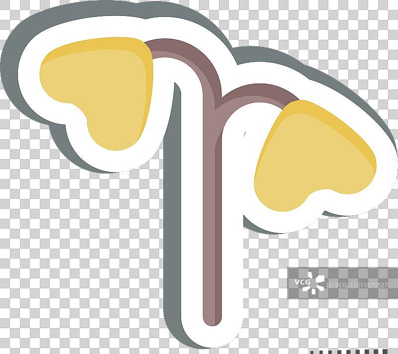 与香草和香料相关的豆瓣菜贴纸图片素材