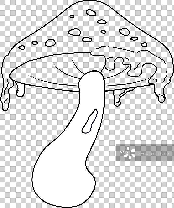 卡通魔法蘑菇与粘液炼金术图片素材