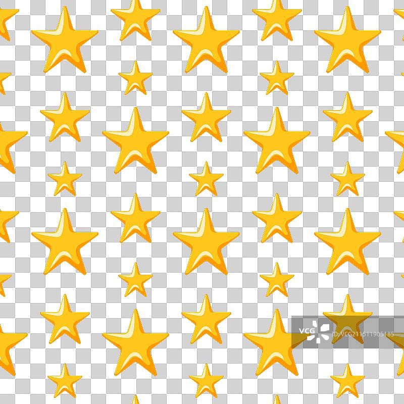 卡通风格的星星图案，无缝衔接图片素材
