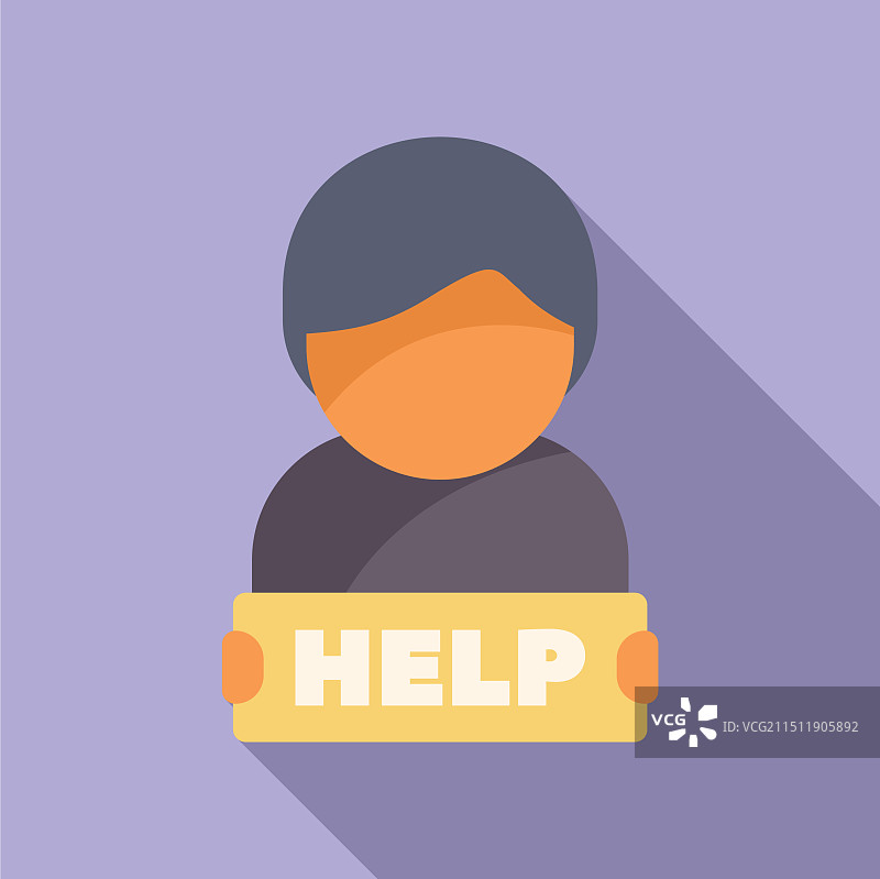 手持求助标志的人图片素材