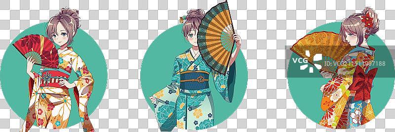 动漫卡通女孩角色图片素材