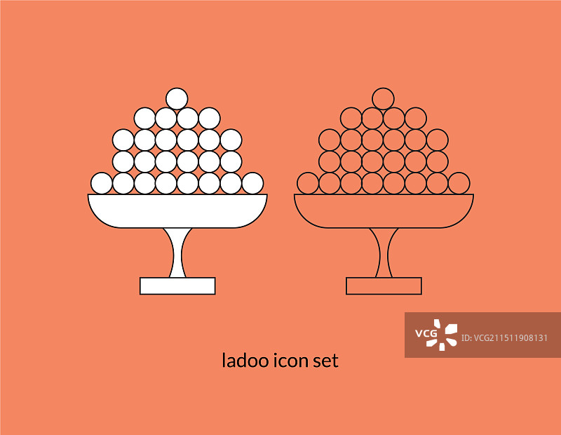 排灯节食物盘图标风格设计图片素材
