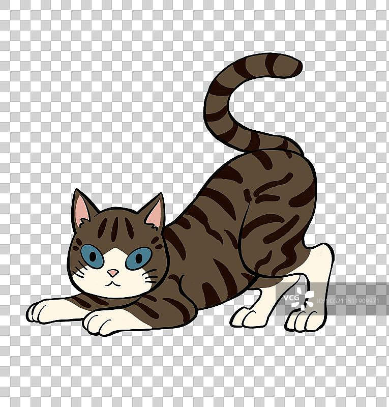 可爱宠物猫咪卡通插画元素图片素材