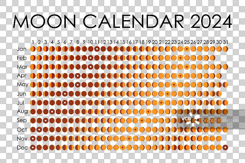 2024月亮占星日历设计图片素材