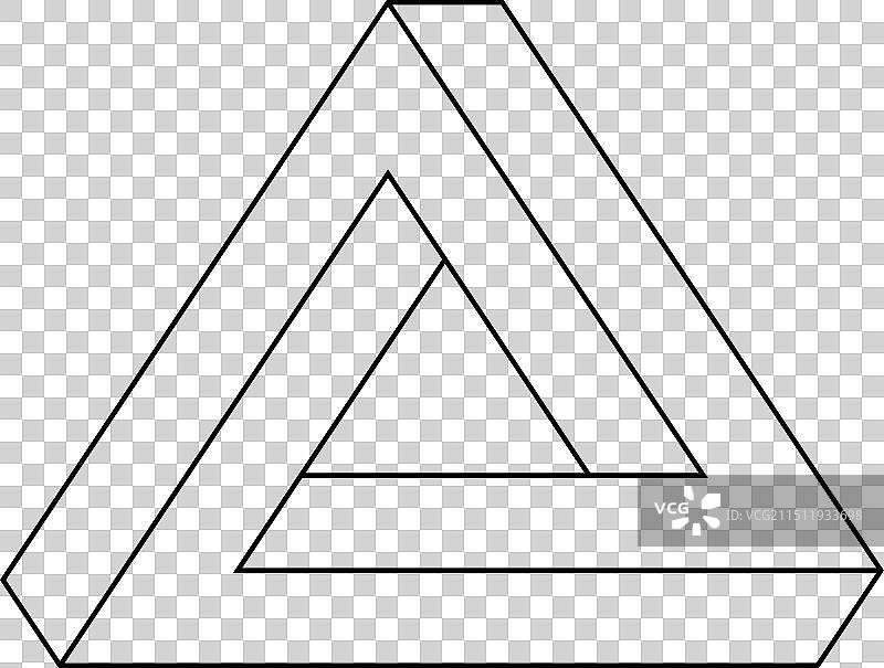 不可能的三角形永恒的彭罗斯图形图片素材