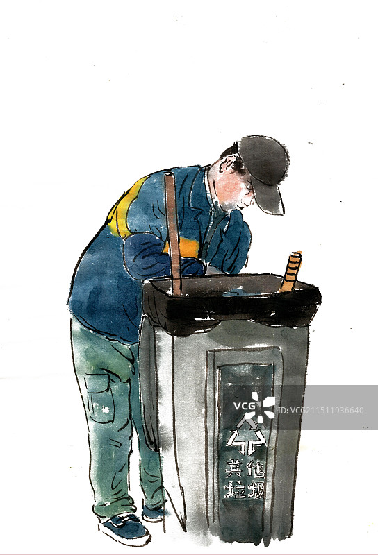 清理垃圾桶图片素材