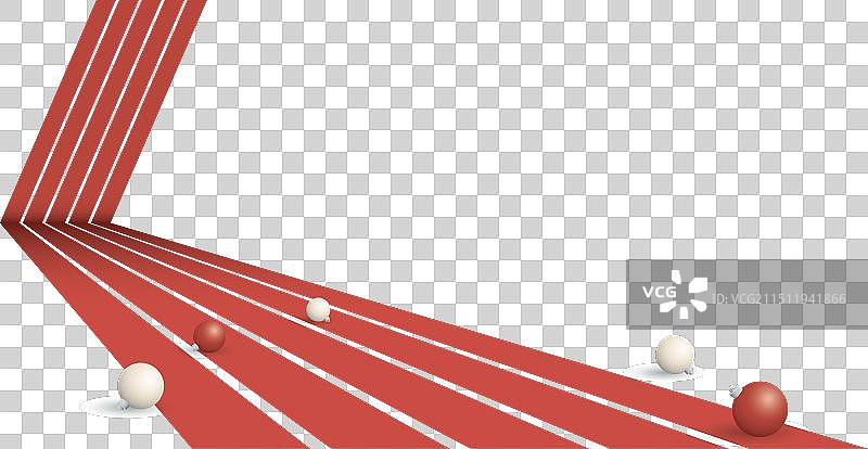 抽象70年代风格红色条纹与晚会彩球图片素材