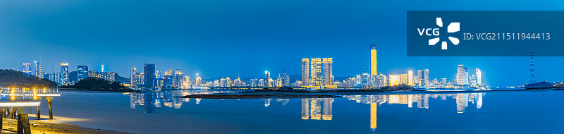 厦门岛夜景图片素材