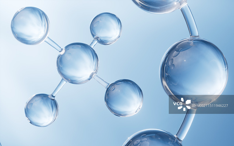 透明泡泡护肤美妆生物概念3D插画图片素材
