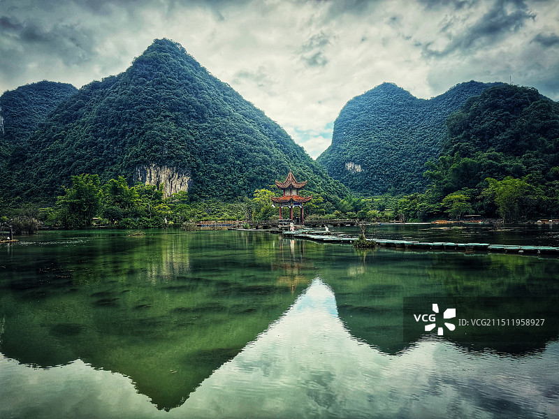 百色靖西市鹅泉旅游景区图片素材