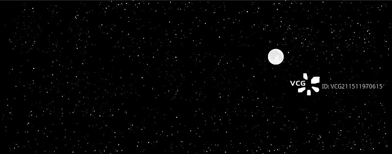 夜空背景上的月亮和星星图片素材
