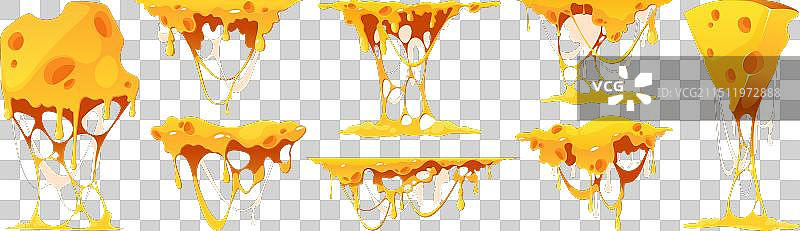 卡通融化的切达奶酪图片素材