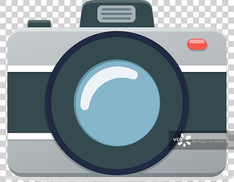 彩色相机扁平设计（隔离）图片素材