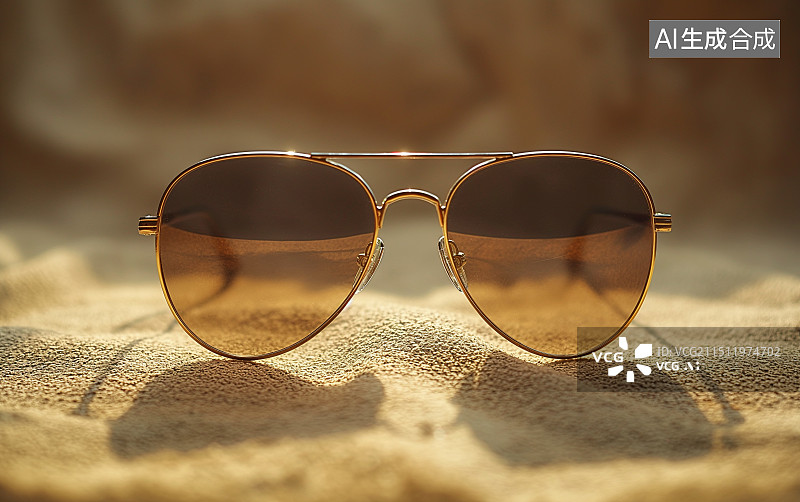 【AI数字艺术】一副漂亮的眼镜在桌面上图片素材