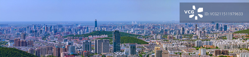 航拍视角下的济南图片素材