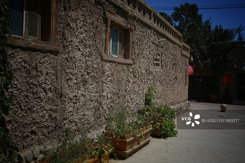 新疆英吉沙县土陶村民居图片素材