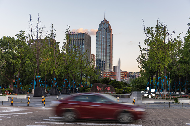 宁波鄞州公园 宁波国贸中心图片素材