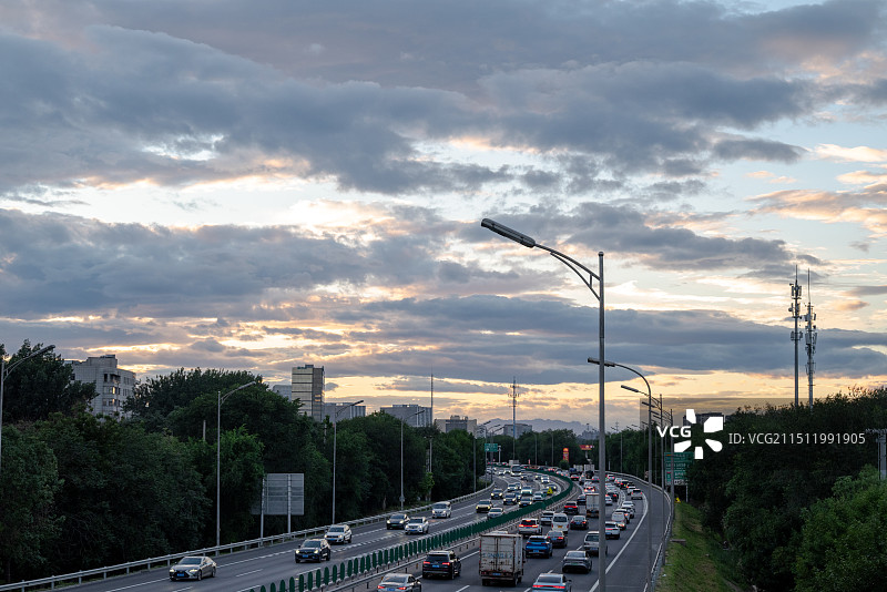 周末的北五环图片素材