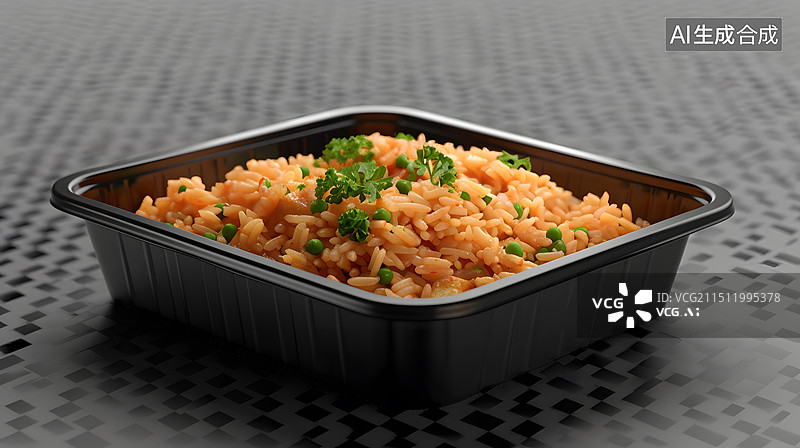 【AI数字艺术】飞起来的炒米美食食物图片素材