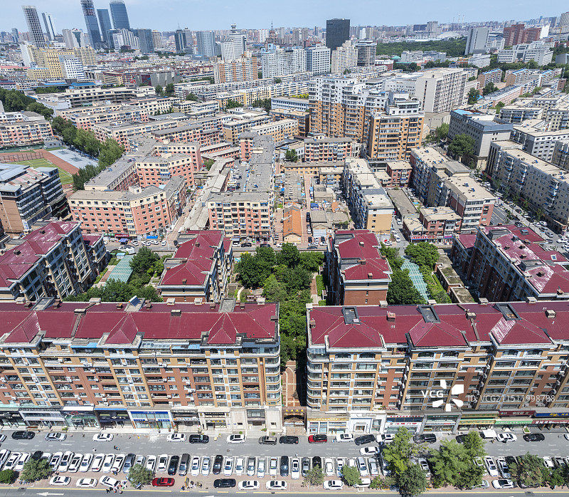 吉林省长春市城市住宅航拍图片素材