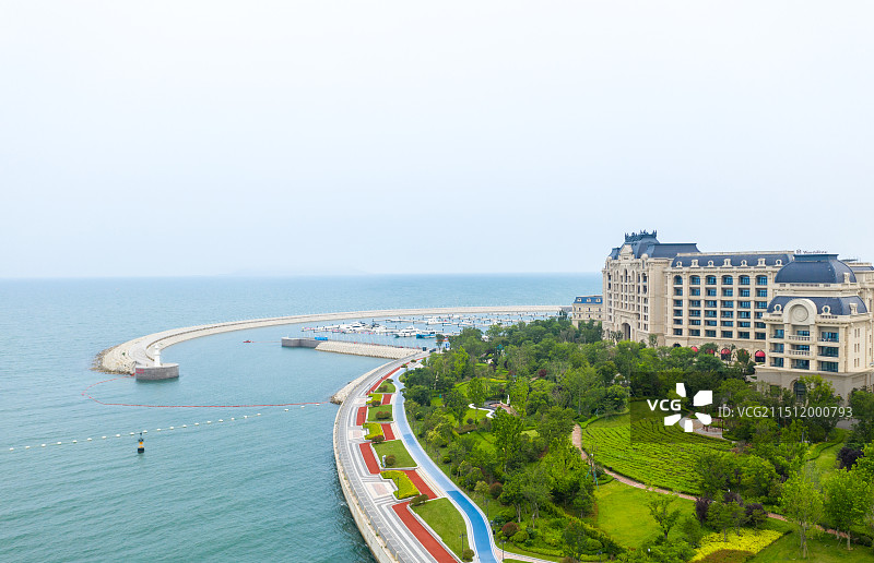 中国青岛市黄岛区西海岸新区星光岛图片素材