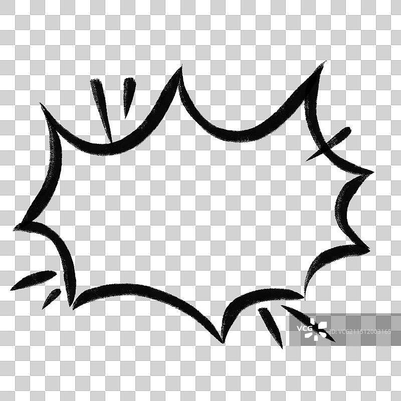 对话气泡框，卡通简约边框手绘插画元素图片素材