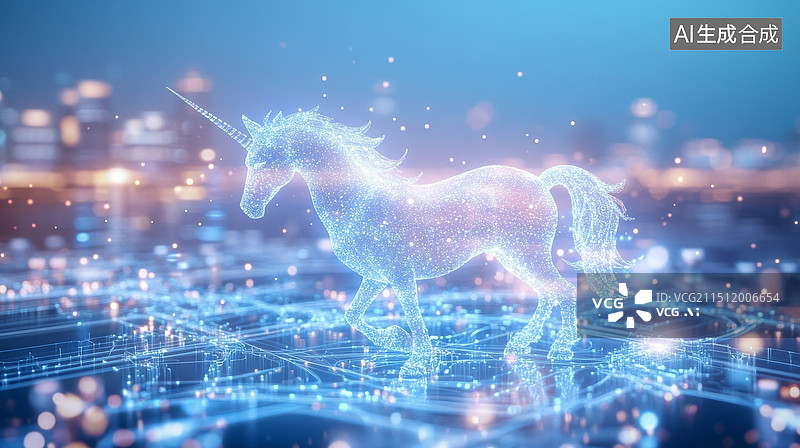 【AI数字艺术】独角兽企业公司素材图片素材