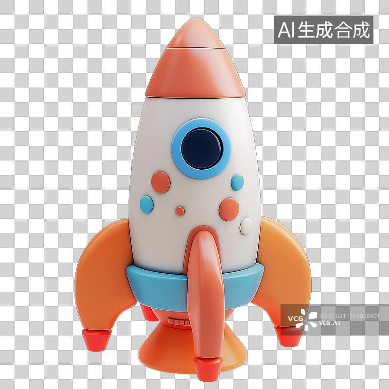 【AI数字艺术】卡通火箭 航天飞船图片素材
