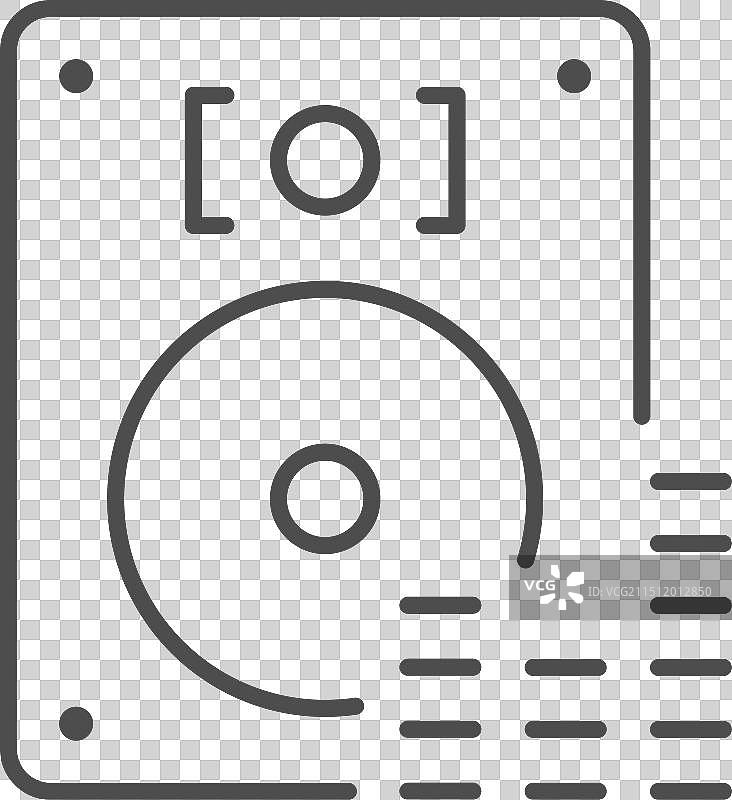 扬声器线条轮廓图标图片素材