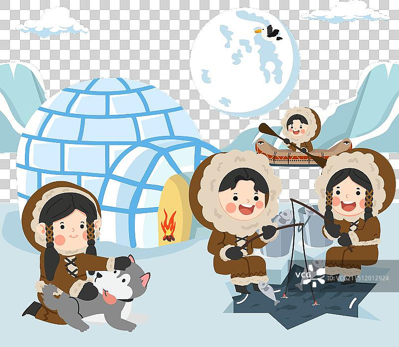 传统爱斯基摩人图片素材