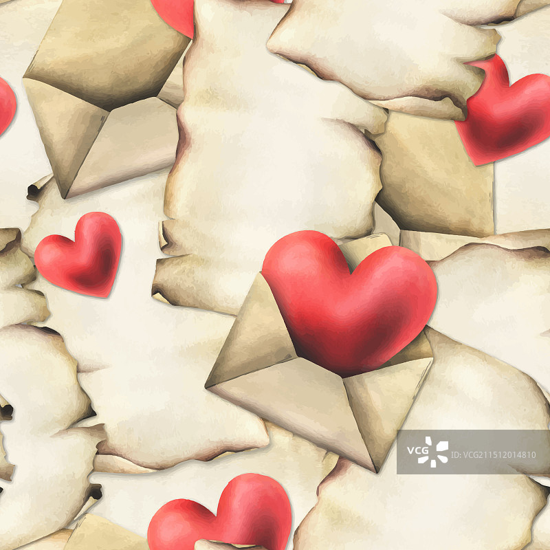 情人节爱心信封图片素材