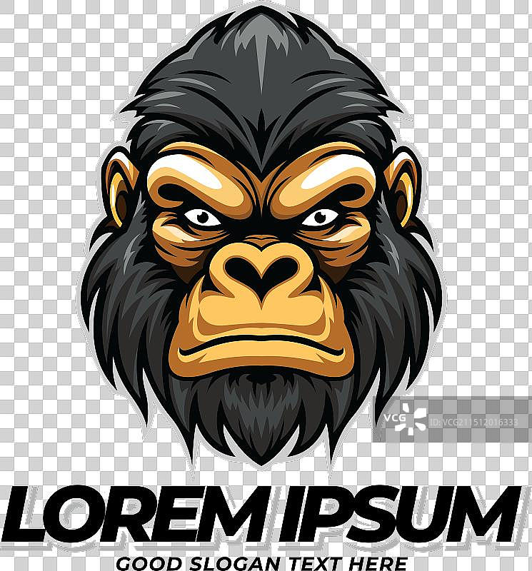 猴头标志吉祥物猿猴标志猩猩吉祥物图片素材