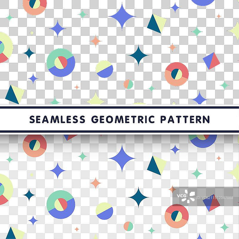 具有混乱感的几何现代无缝图案图片素材