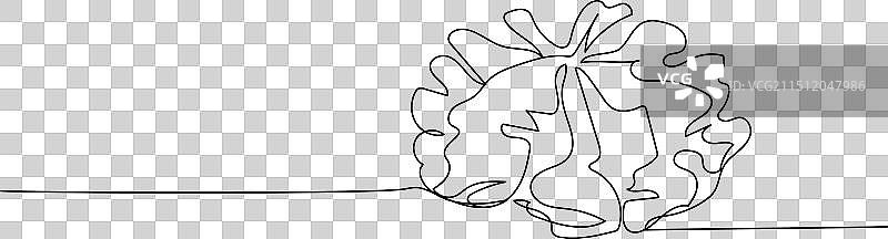 芥末寿司套餐单线艺术连续线条图片素材