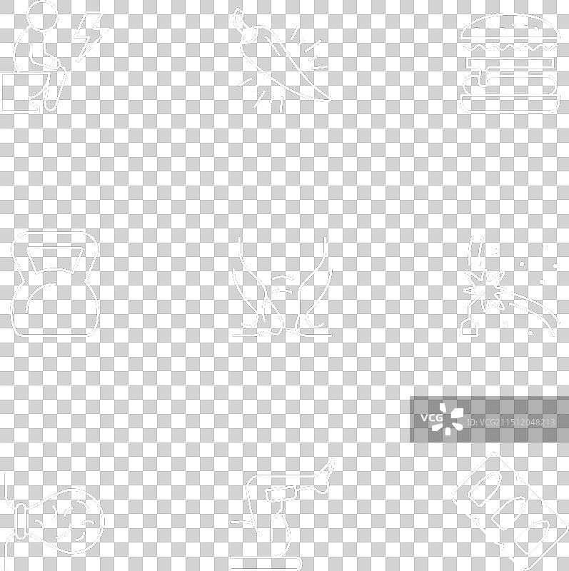 痔疮线性图标集图片素材