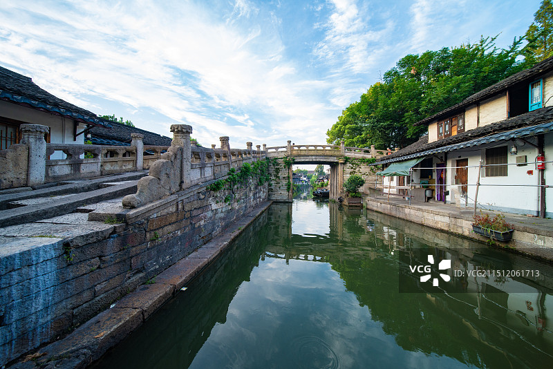浙江绍兴八字桥广宁桥历史街区图片素材