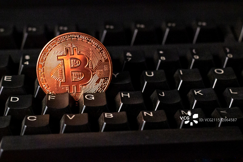 比特币特写图片素材