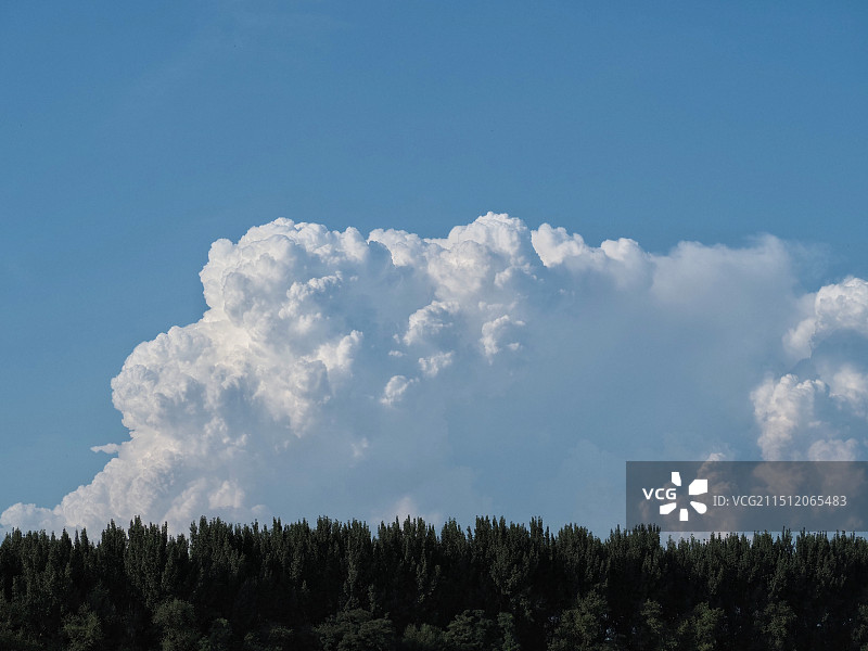 2024年8月1日北京天空的积云图片素材