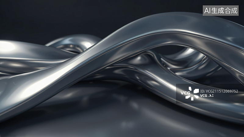 【AI数字艺术】金属绸缎图片素材