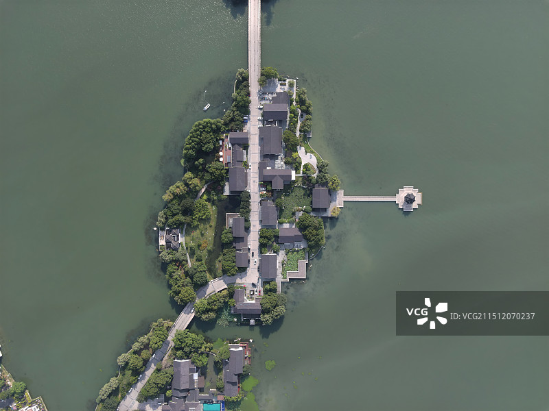 苏州李公堤航拍图片素材