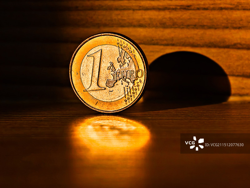 1欧元硬币图片素材