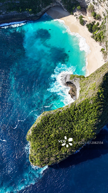 巴厘岛佩尼达岛航拍图片素材
