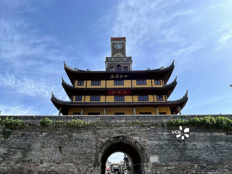 浙江宁波鼓楼图片素材
